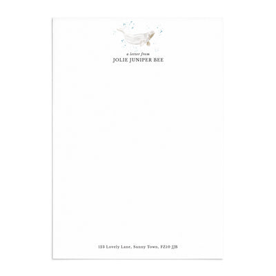 Beluga Whale Writing Paper Set - Poppins & Co.