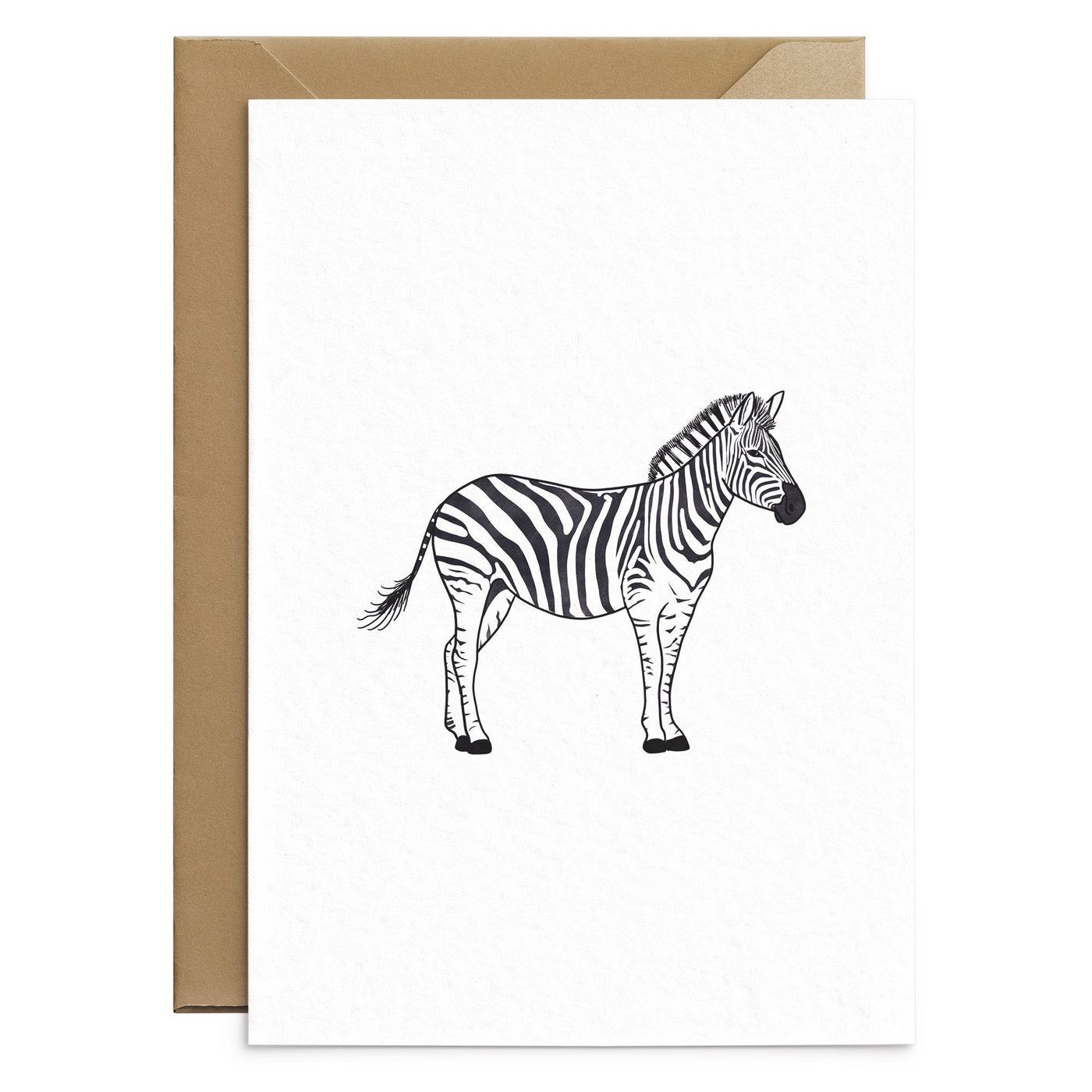 Black and White Zebra Card - Poppins & Co.