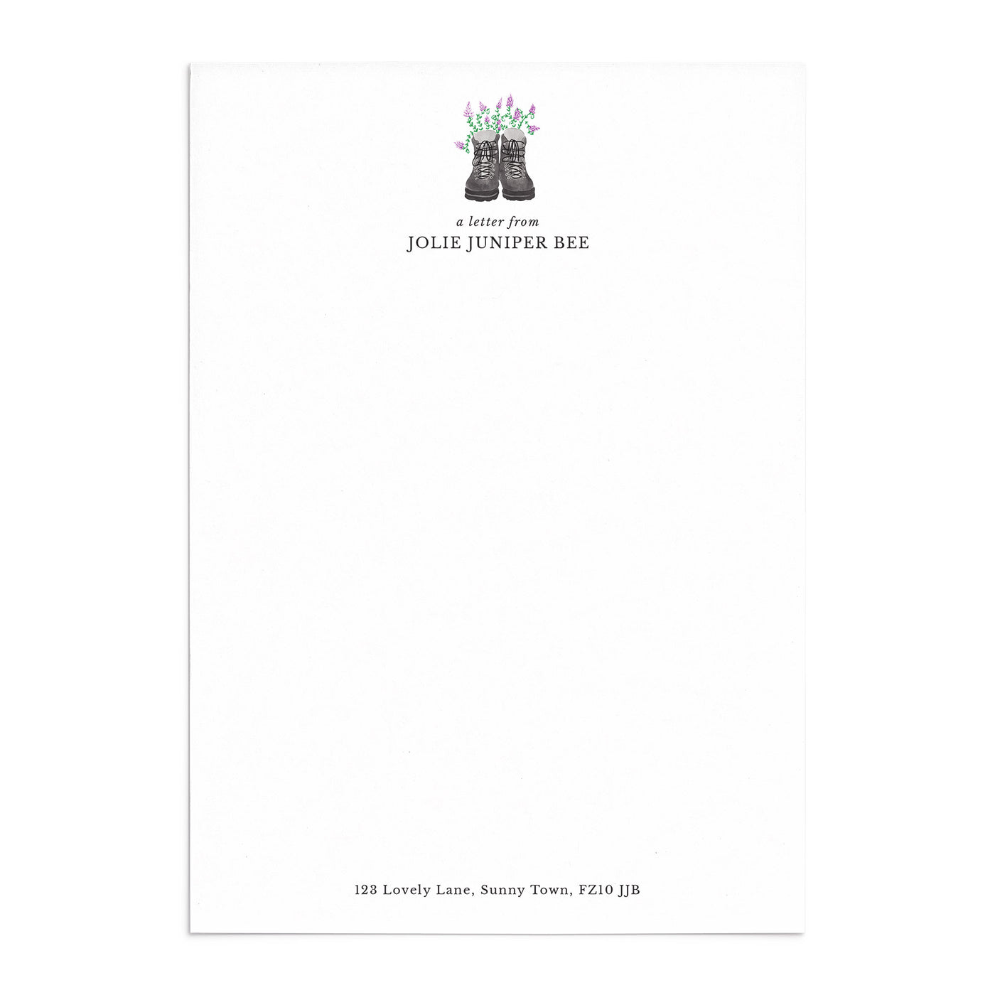Black Boots Writing Paper - Poppins & Co.