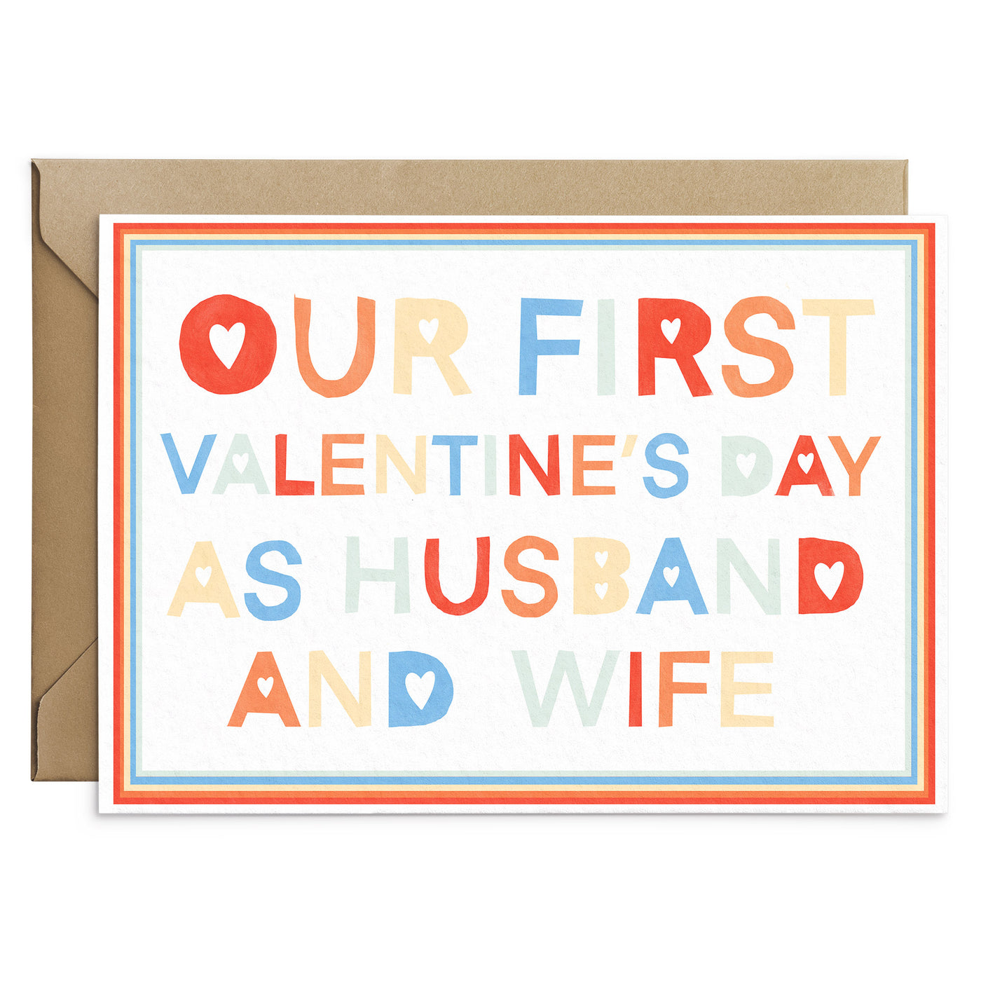 Our First Valentines Day As Husband And Wife Card - Poppins & Co.