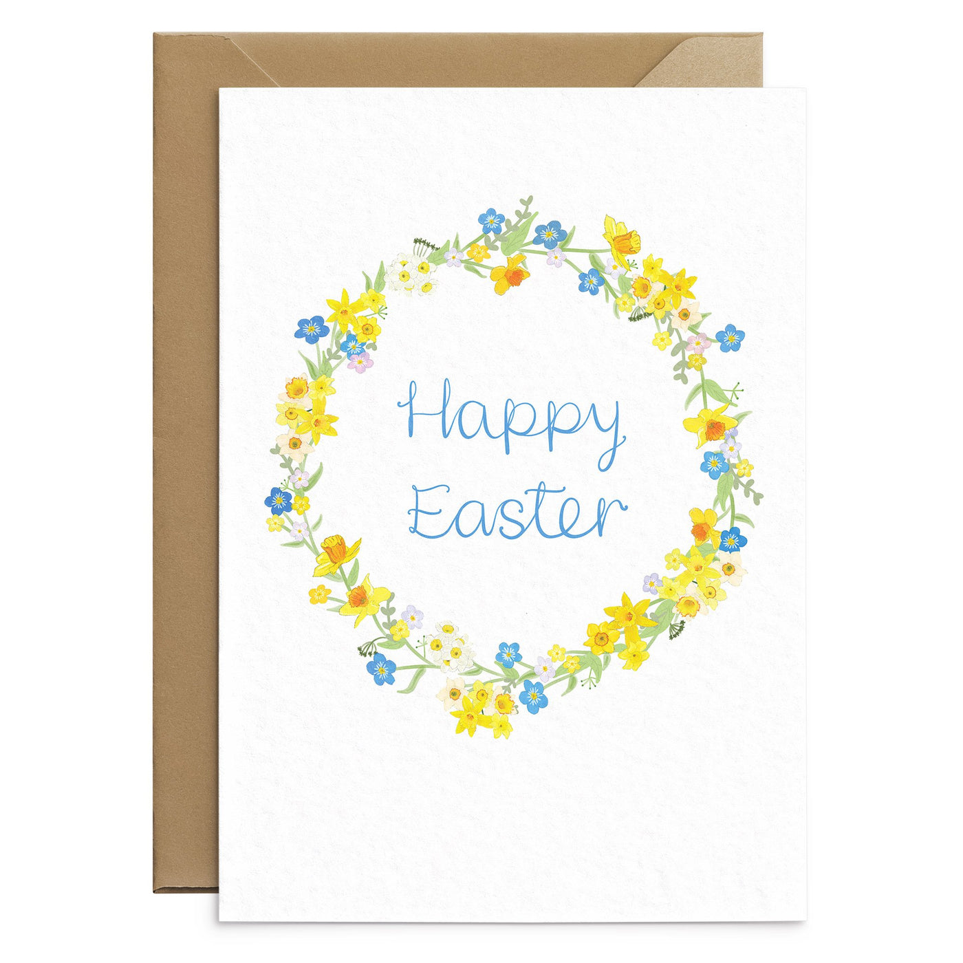 Easter Floral Wreath Card - Poppins & Co.