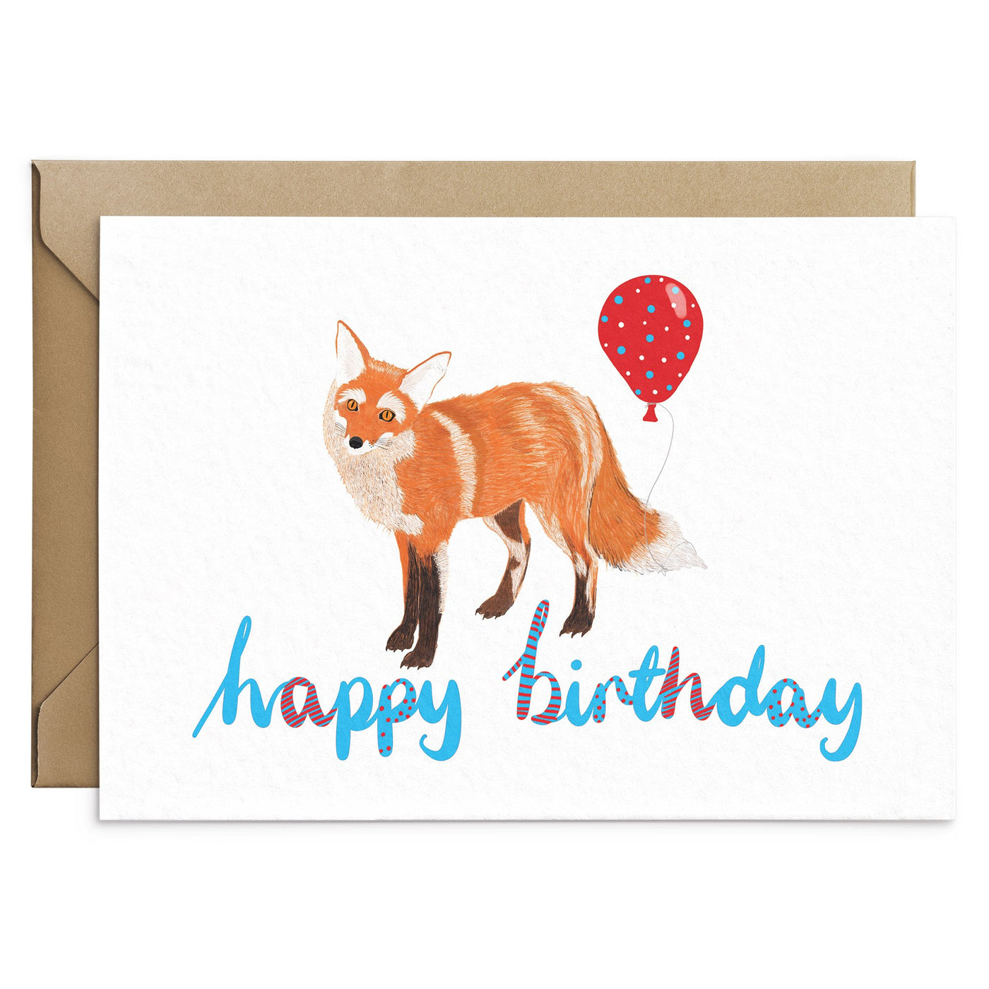 Funny Fox Birthday Card - Poppins & Co.