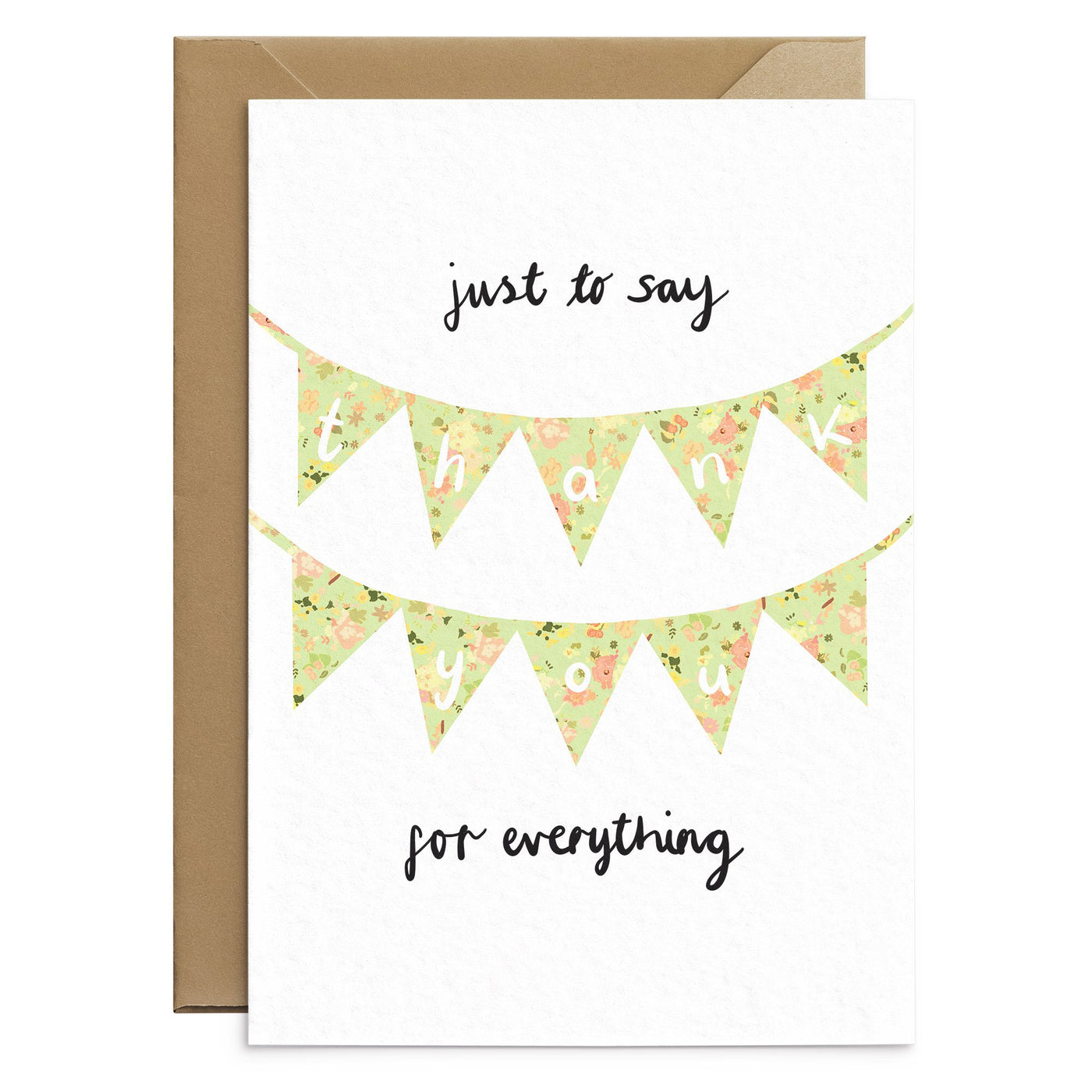 Pastel Green Thank You Card - Poppins & Co.