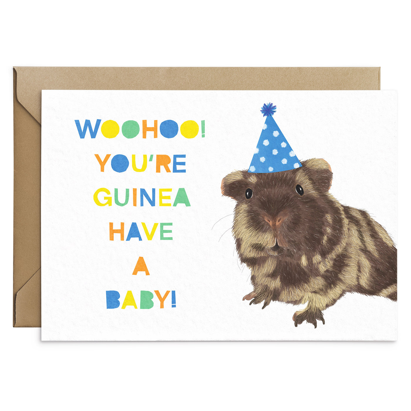 Guinea Pig Pun Pregnancy Card - Poppins & Co.