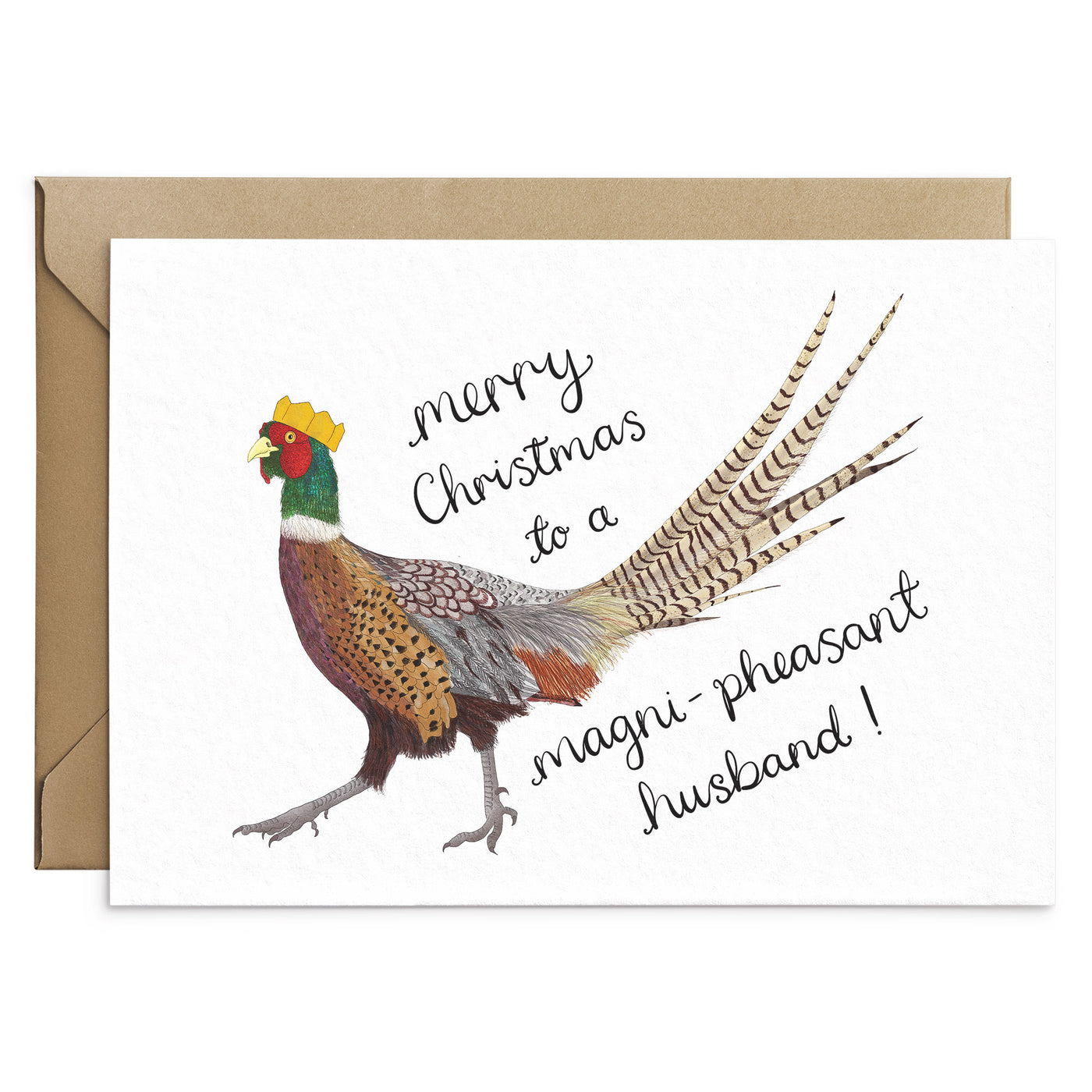 Pheasant Husband Christmas Card - Poppins & Co.