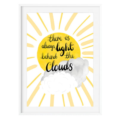 Light Behind The Clouds Positivity Art Print - Poppins & Co.