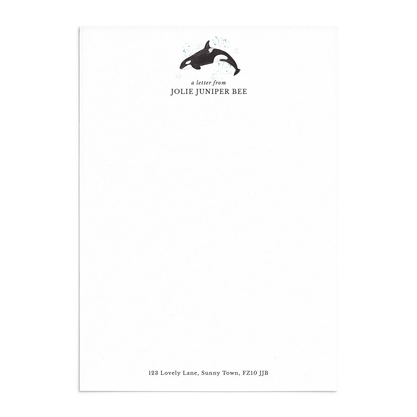 Orca Whale Writing Paper Set - Poppins & Co.