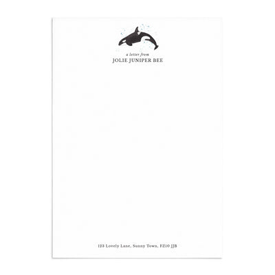 Orca Whale Writing Paper Set - Poppins & Co.