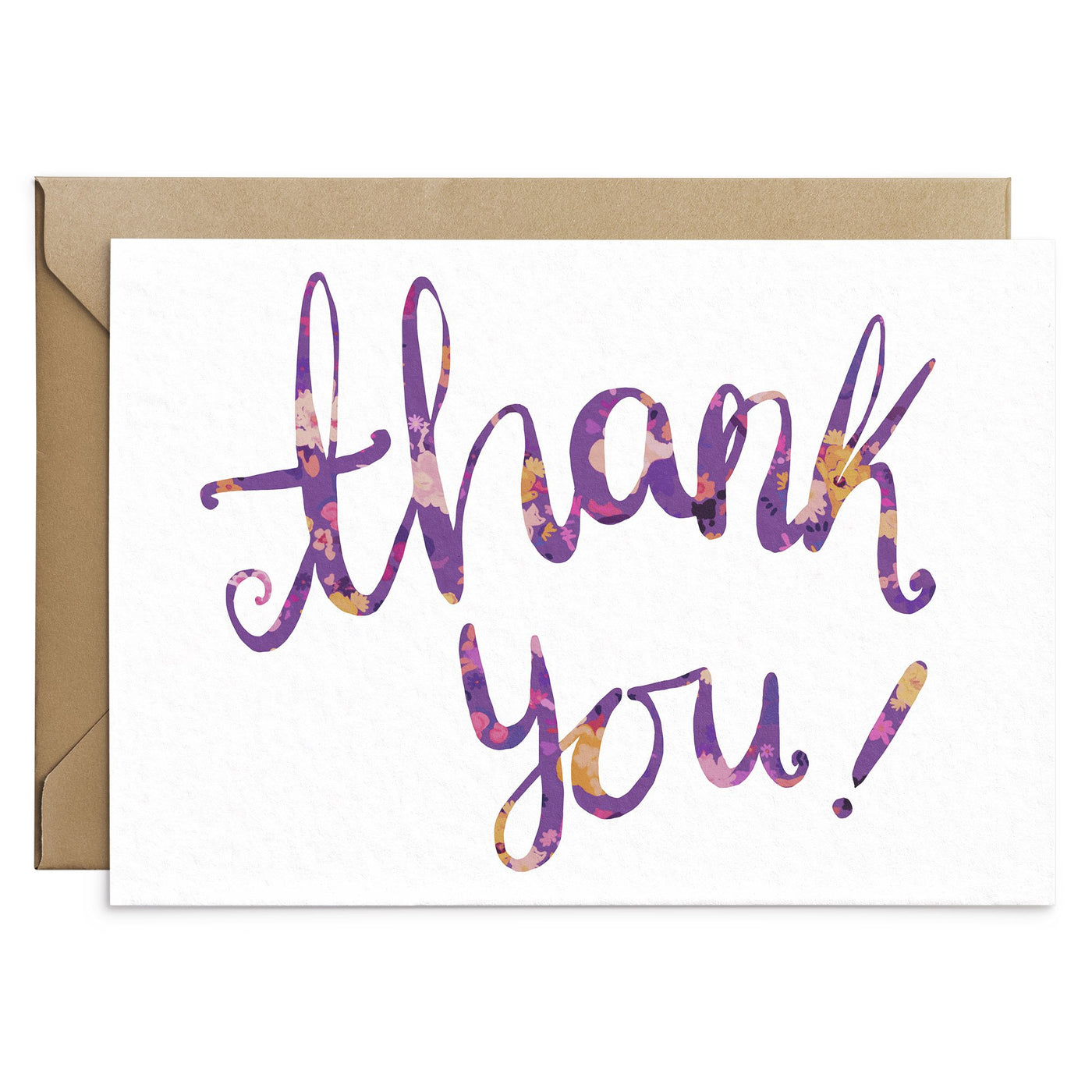 Purple Floral Thank You Card Script - Poppins & Co.