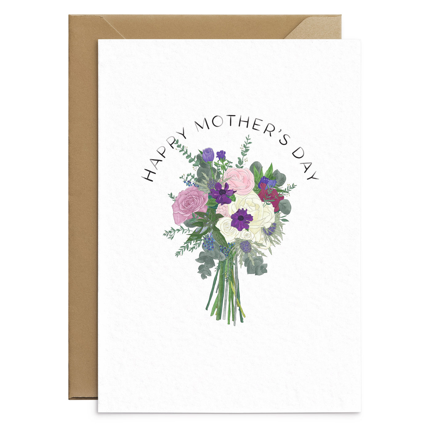 Summer Floral Bouquet Mother's Day Card - Poppins & Co.