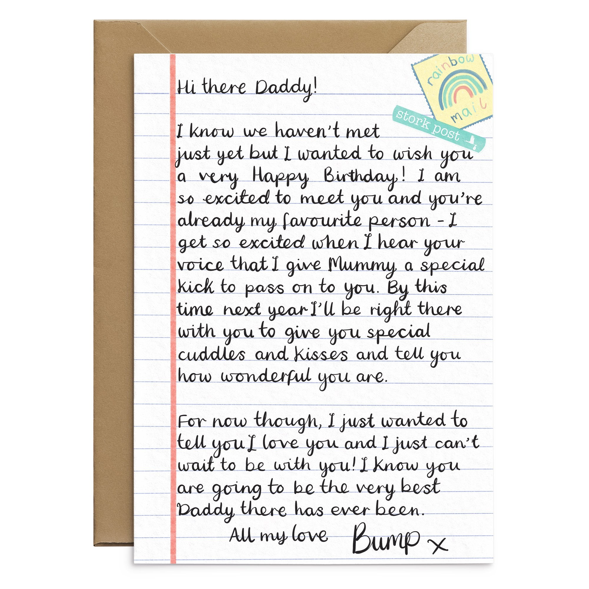 To Daddy From Bump Card Fathers Day Cards Poppins