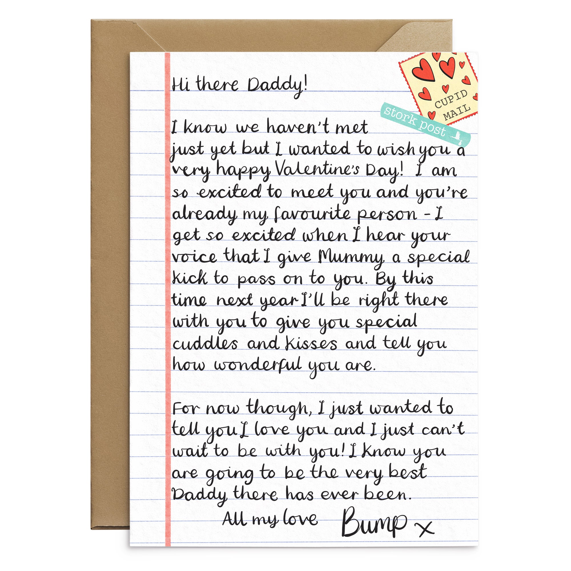 To Daddy From Bump Card Valentine's Day Cards Poppins