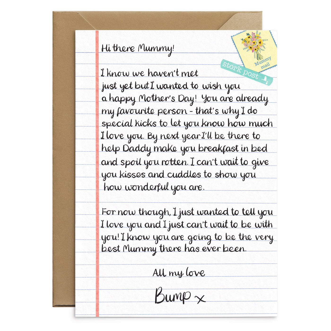 To Mummy From Bump Mothers Day Card - Poppins & Co.