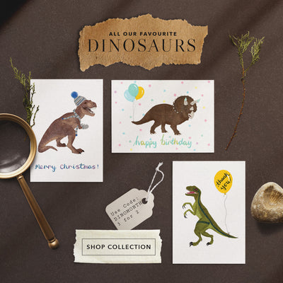 Dinosaurs - Greeting Cards - Poppins & Co.