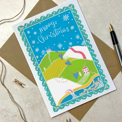 Colourful Long Distance Christmas Card