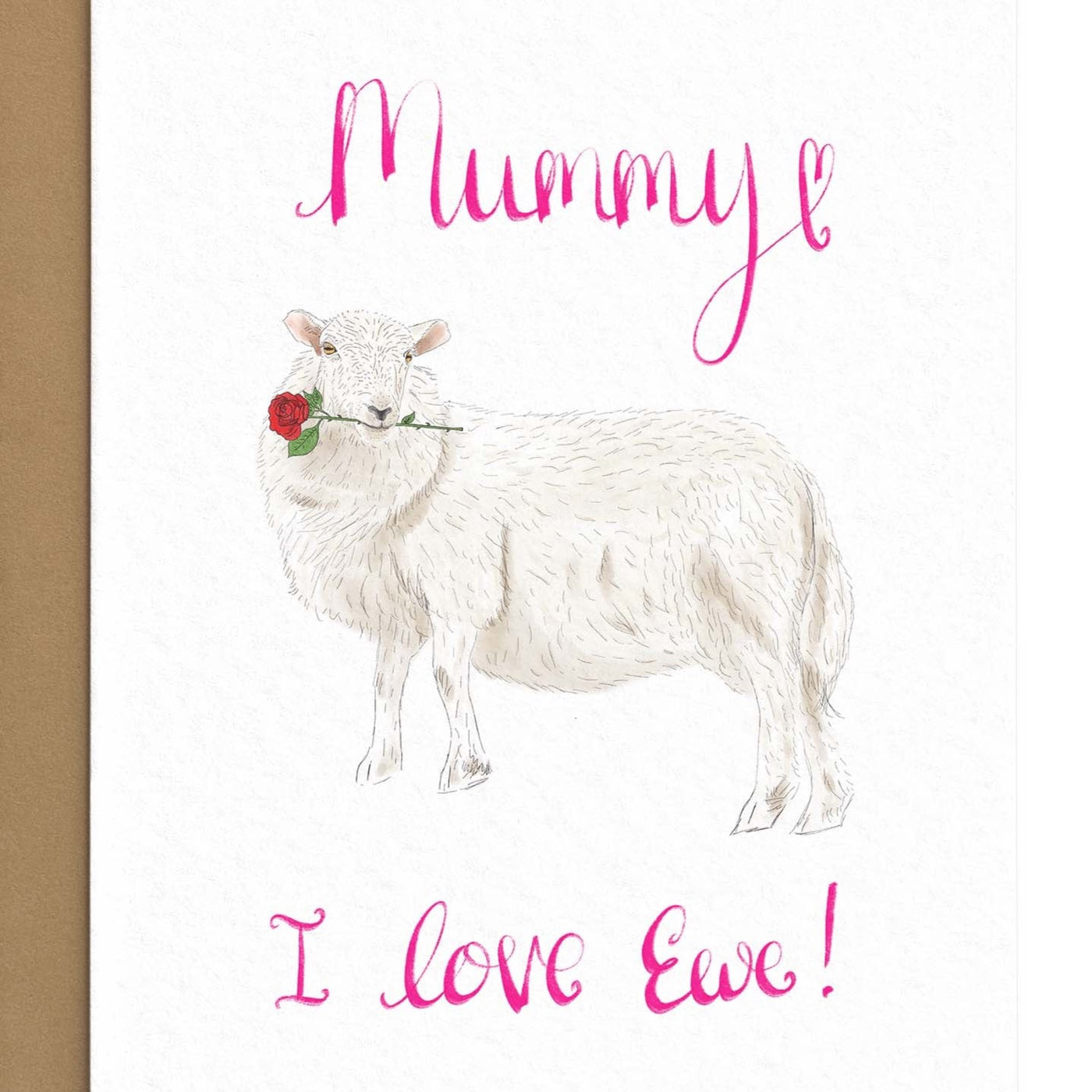 Mummy I Love Ewe - Cute Sheep Mothers Day Card For Mummy