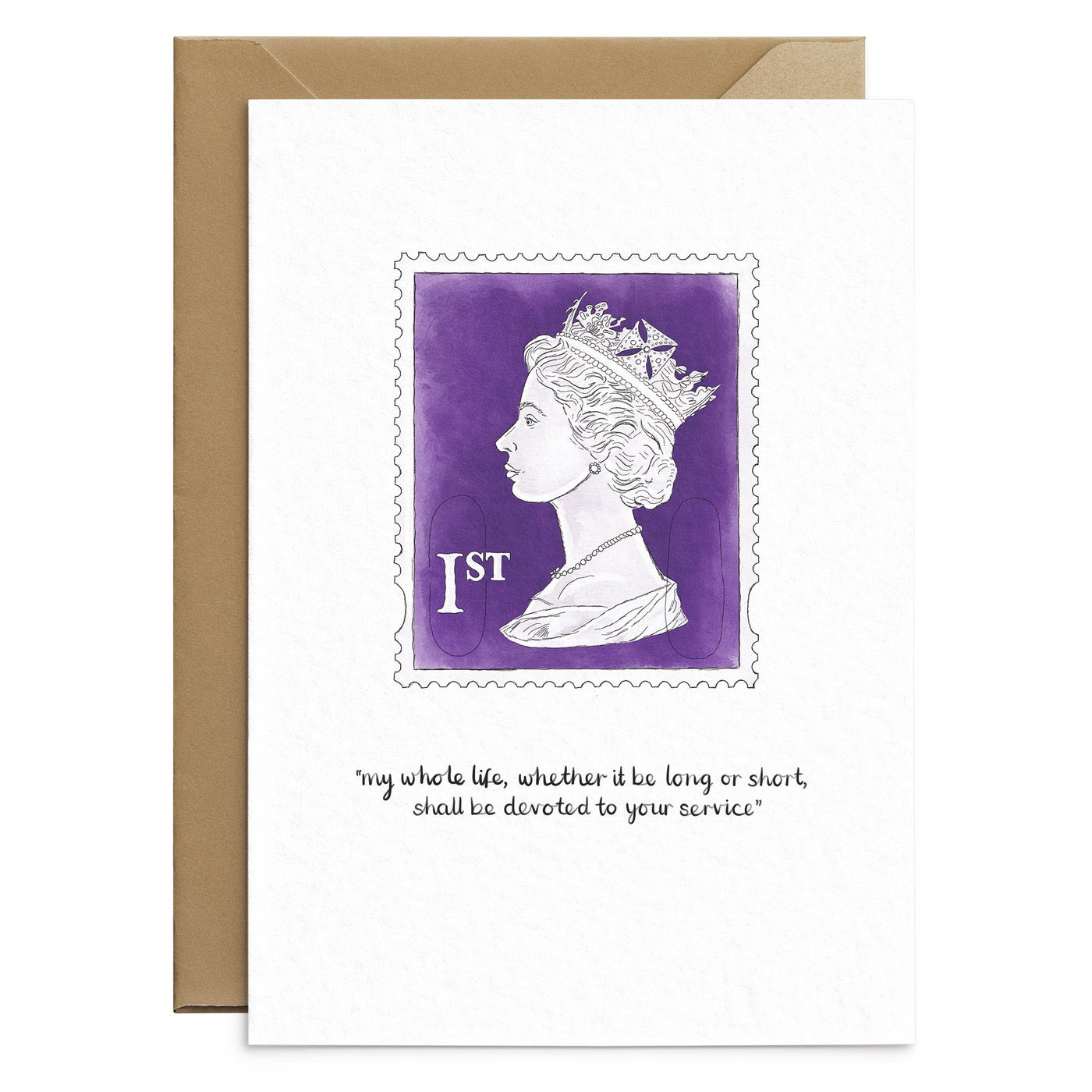 Queen-Elizabeth-II-Postage Stamp-Remembrance-Greetings-Card-Poppins-and-co