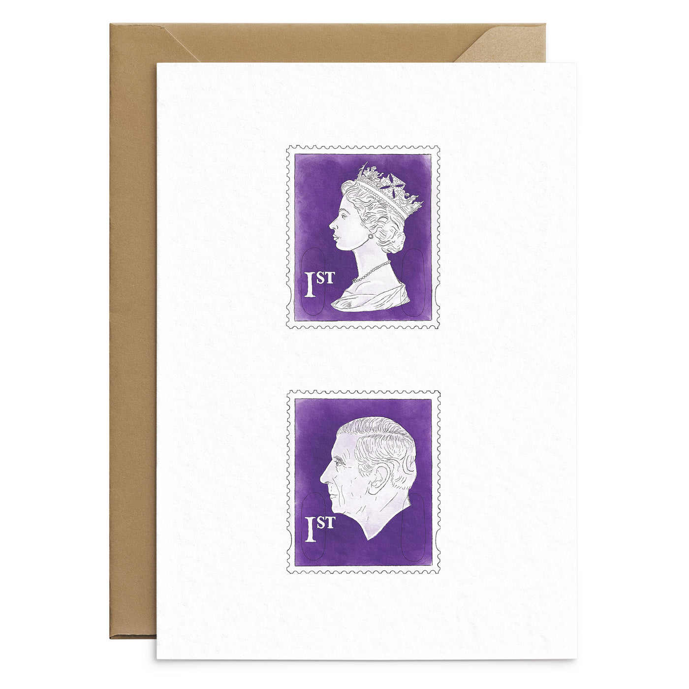 HM Queen Elizabeth II and King Charles III Greetings Card