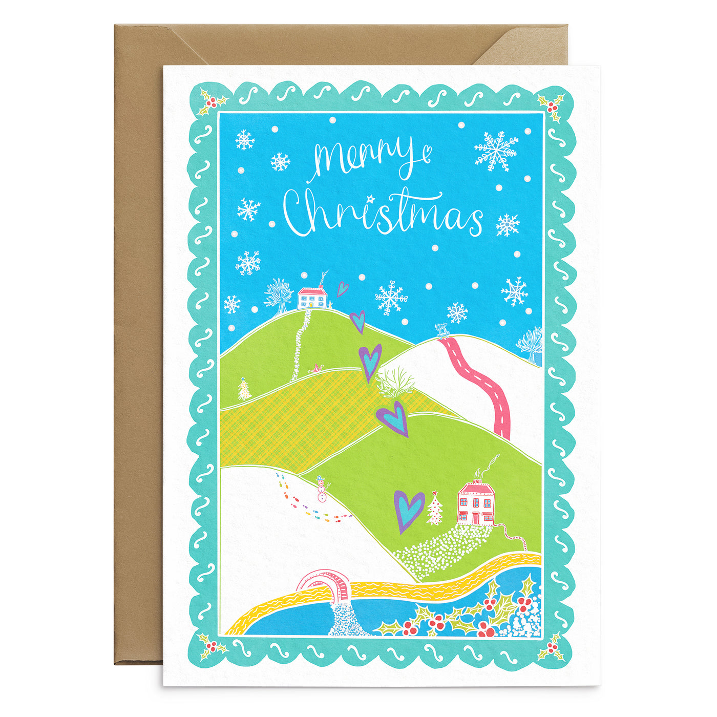 Colourful Long Distance Christmas Card