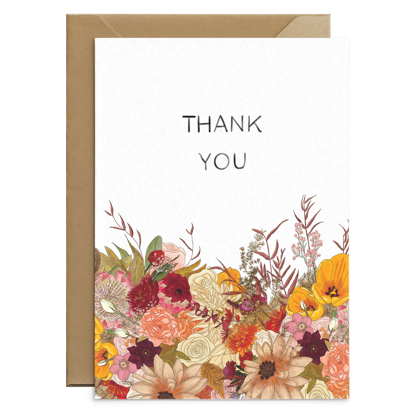 Boho-Autumn-Floral-Thank-You-Card-Set-Of-6-Greetings-Cards-Poppins-and-co