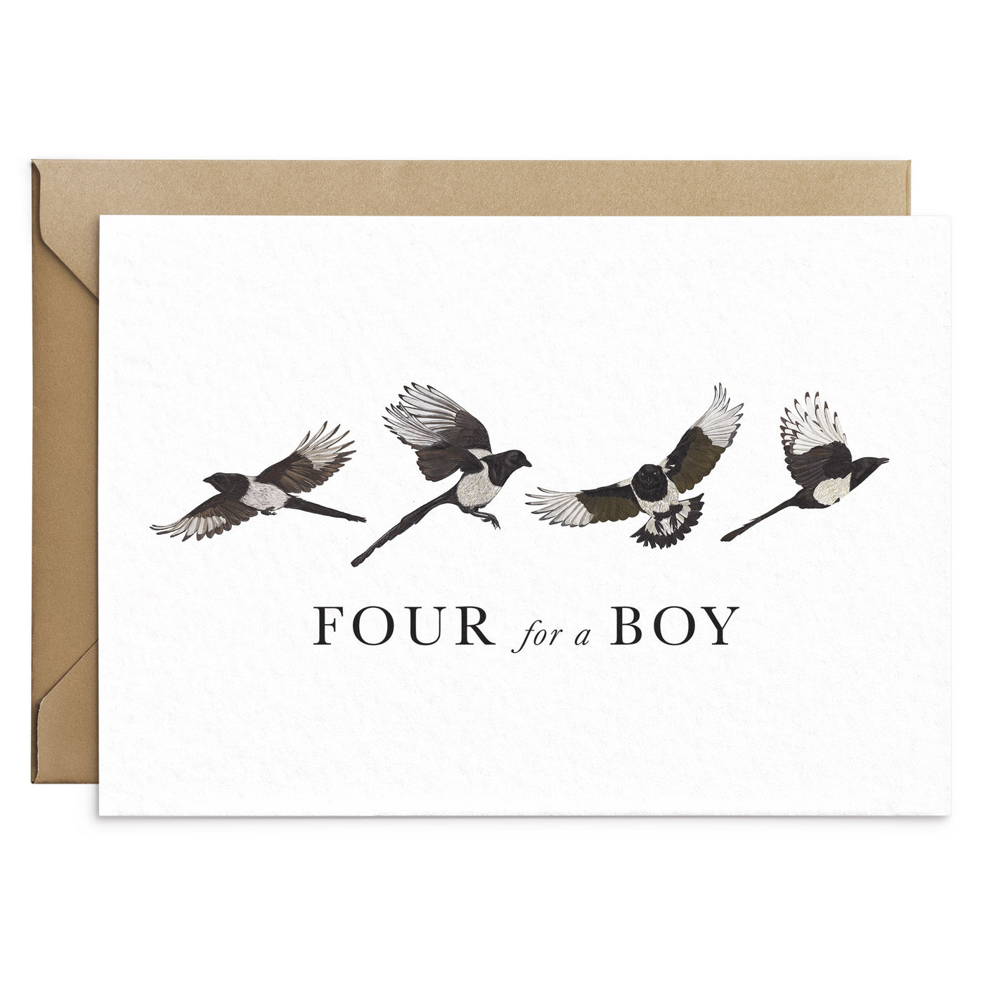 Magpie-New-Baby-Boy-Greetings-Card-Four-For-A-Boy-Poppins-and-co