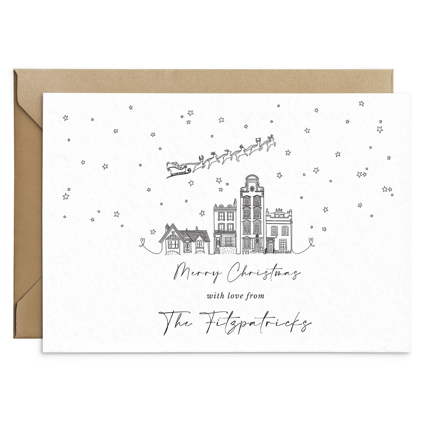 Personalised Family Christmas Card Set - From All Of Us - Christmas Card - Poppins and co