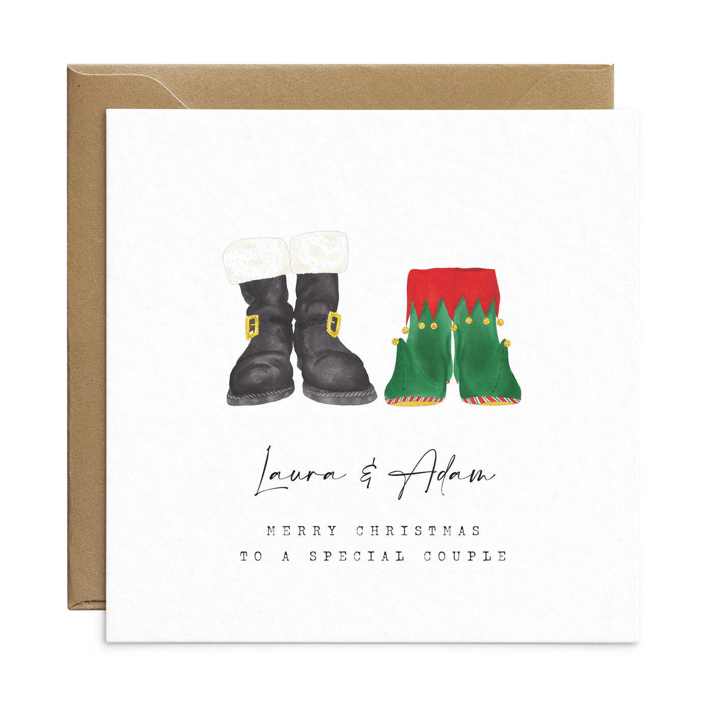 Personalised Couples Christmas Card - A Special Couple - Poppins and Co