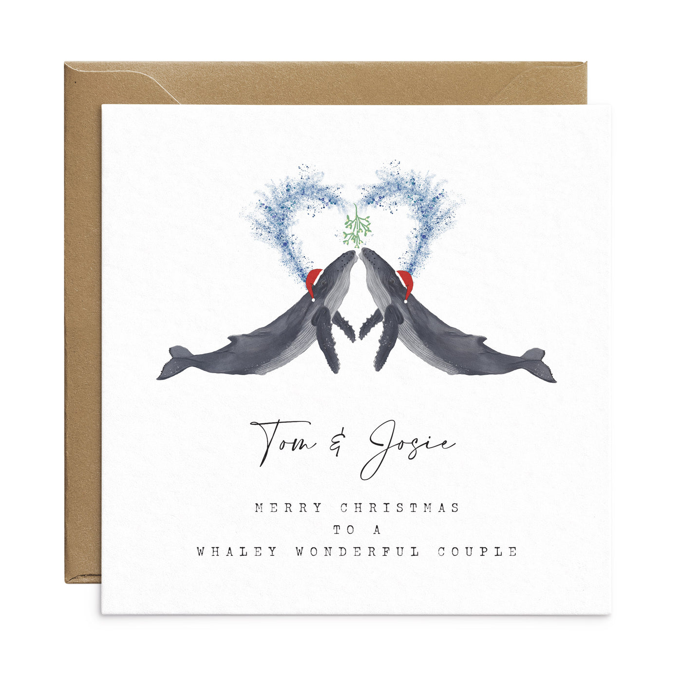 Personalised Couples Christmas Card - Whaley Wonderful Couple