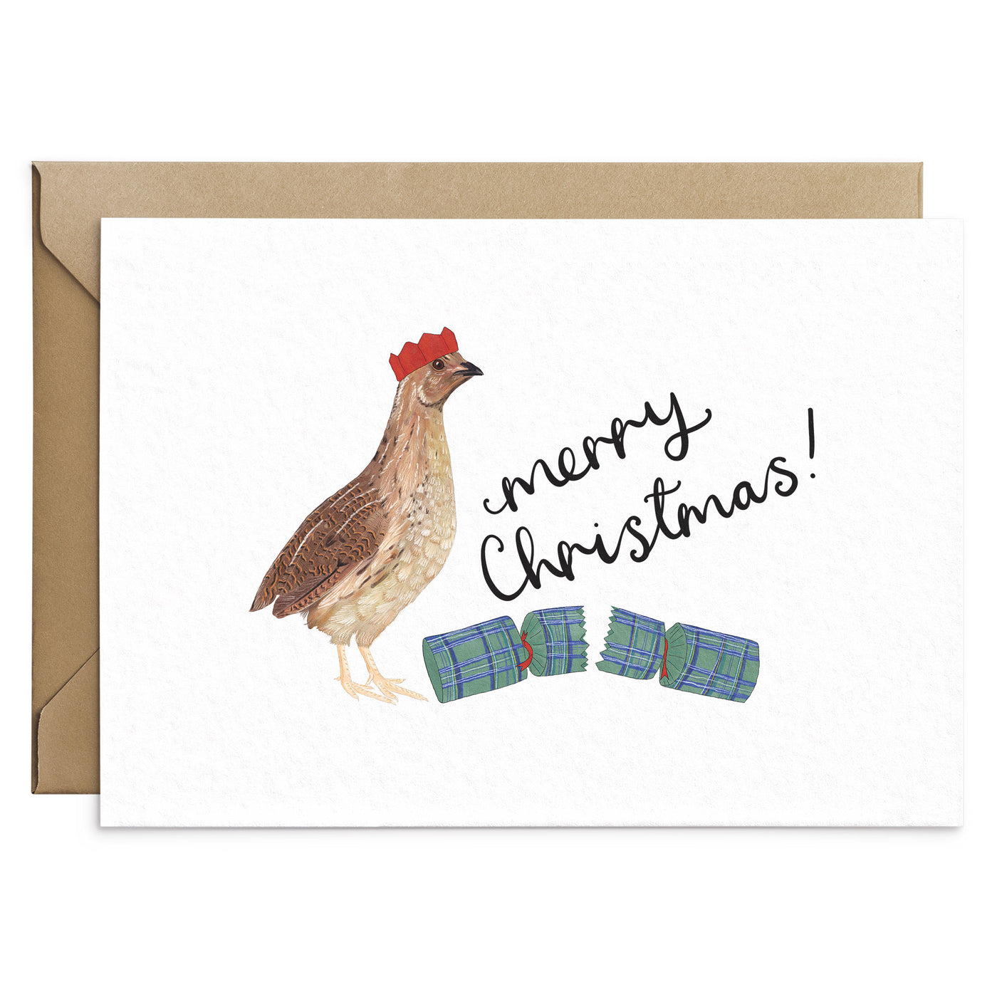 Funny Quail Christmas Card - Poppins & Co.