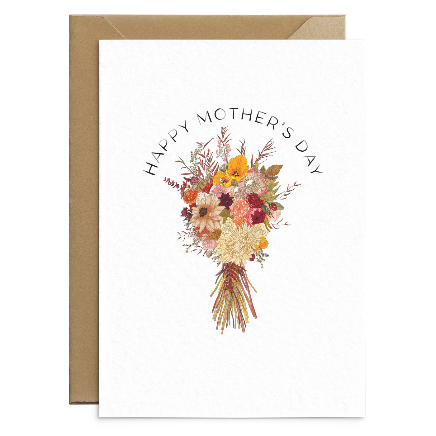 Autumn Floral Bouquet Mother's Day Card - Poppins & Co.