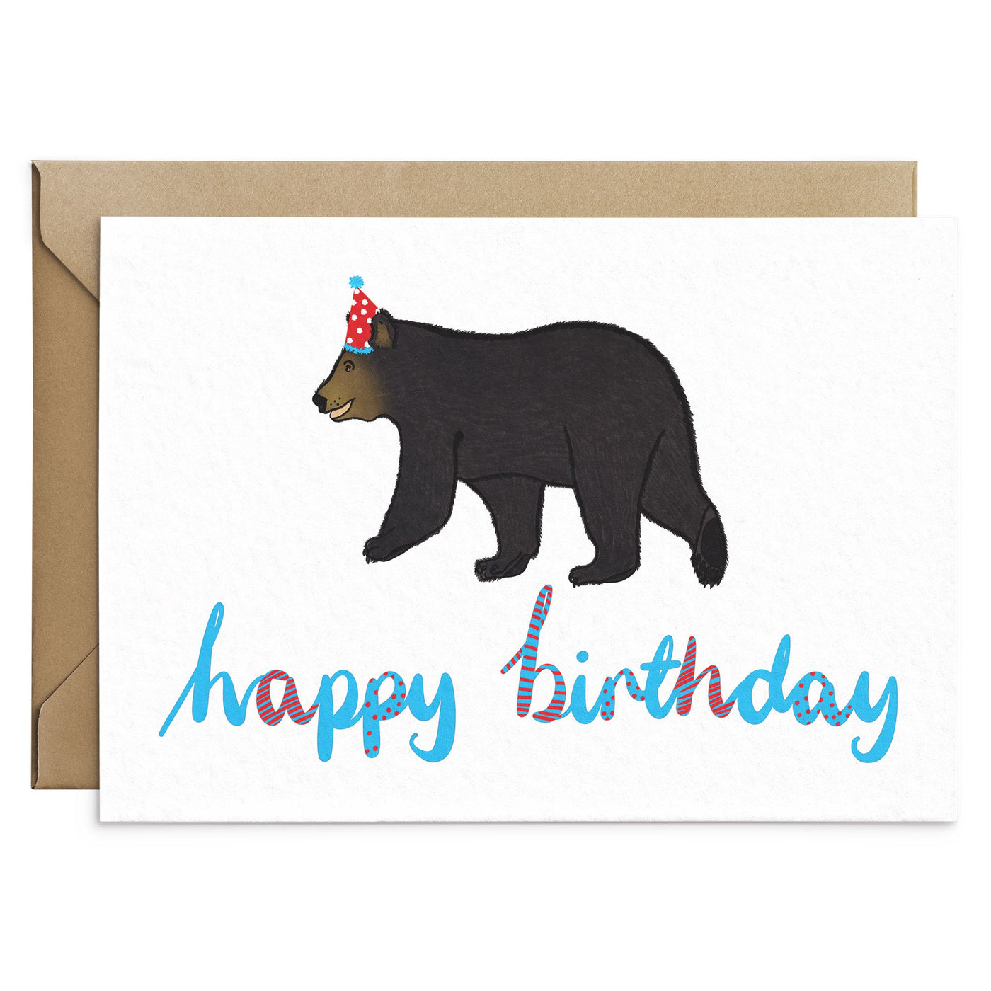 Black Bear Birthday Card - Poppins & Co.