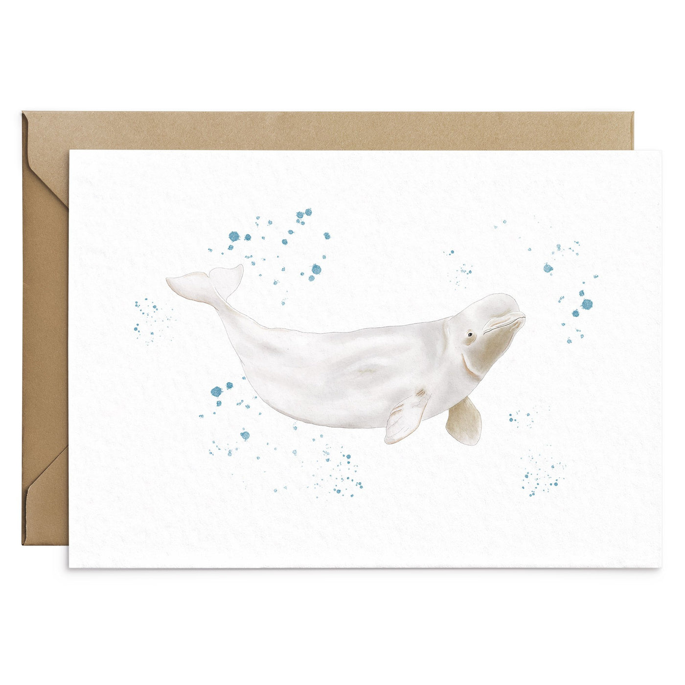 Beluga Whale Greeting Card - Poppins & Co.