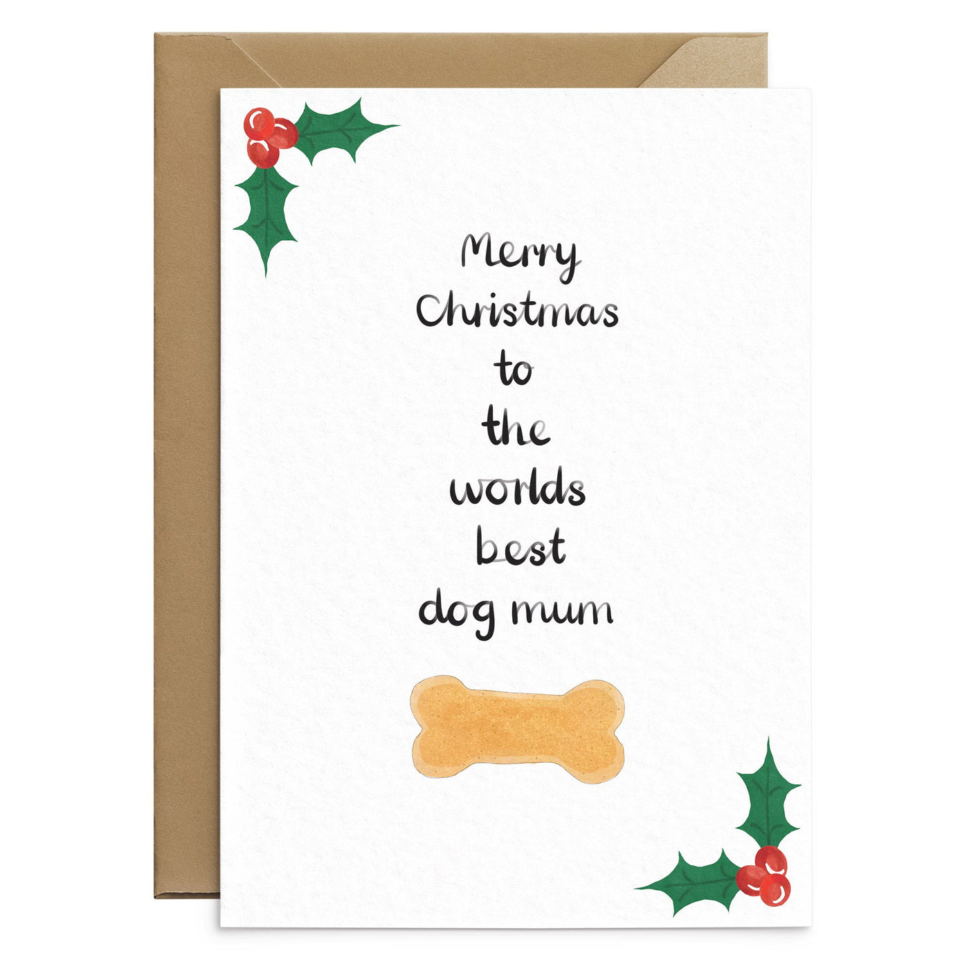 Best Dog Mum Christmas Card - Poppins & Co.