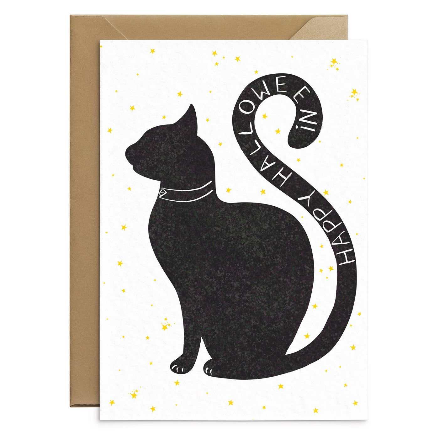 Black Cat Halloween Card - Poppins & Co.
