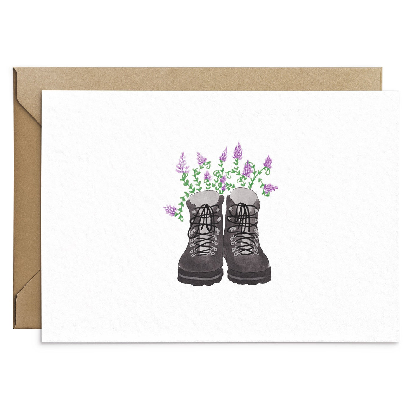 Black Walking Boots Card - Poppins & Co.