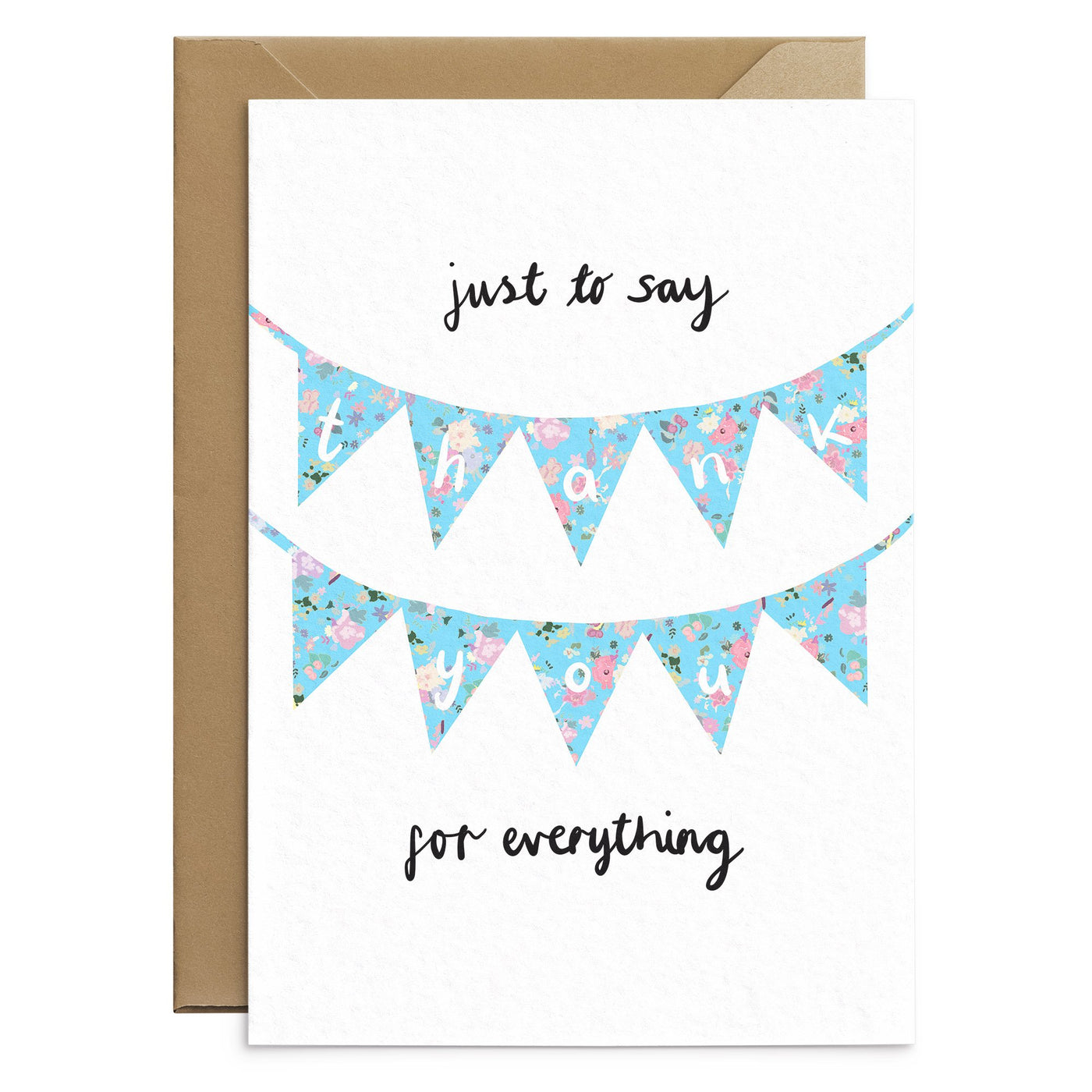 Pastel Blue Thank You Card - Poppins & Co.