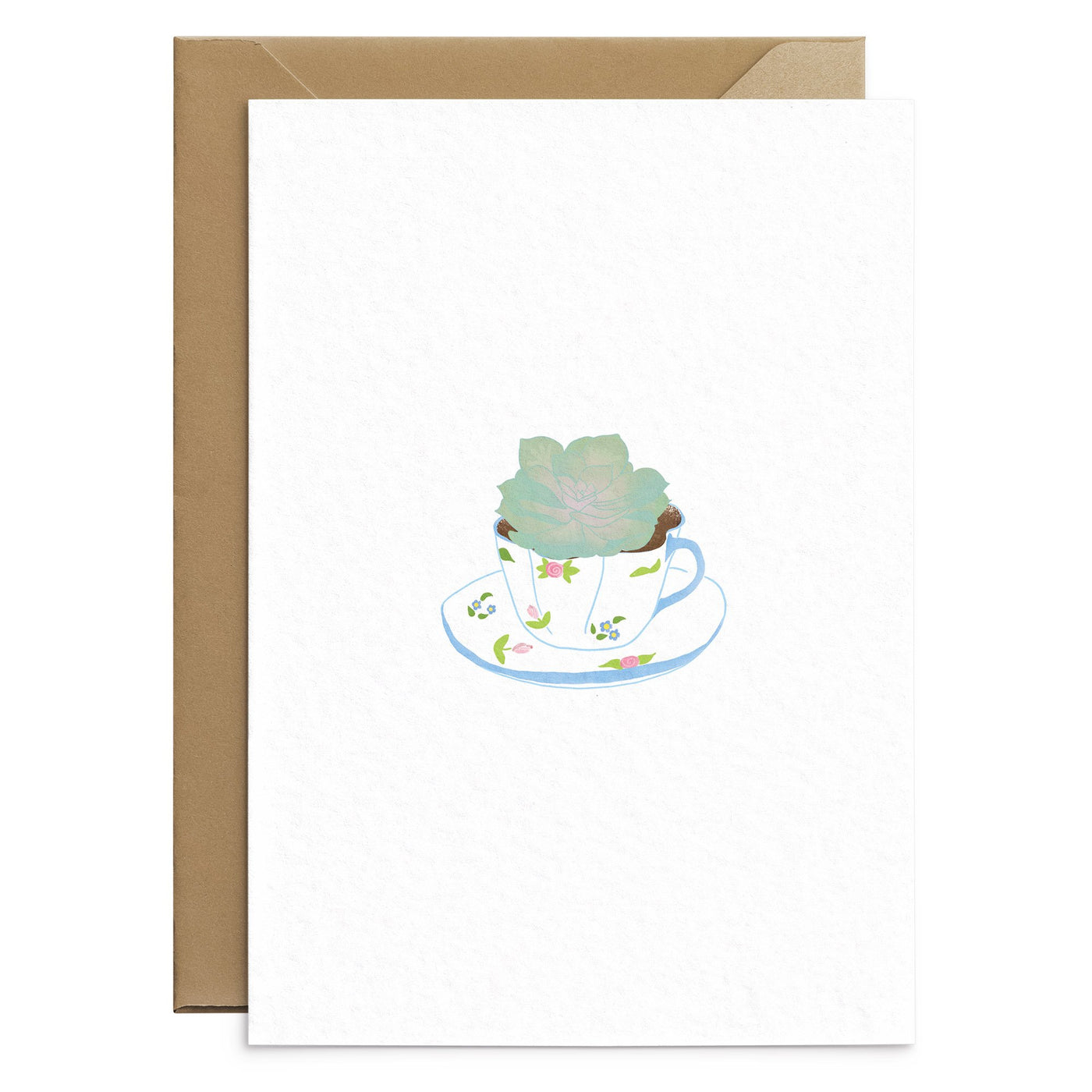 Succulent Plant Greetings Card - Poppins & Co.