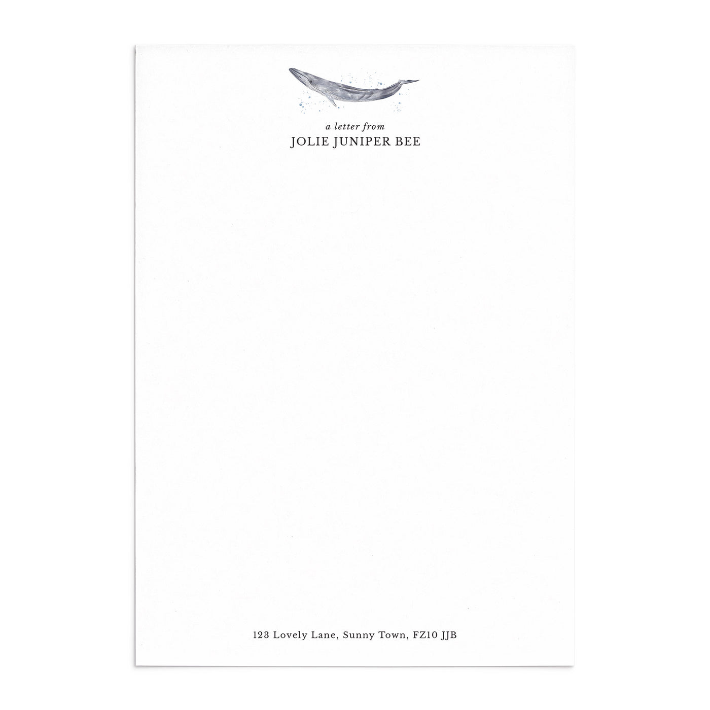 Blue Whale Writing Paper Set - Poppins & Co.