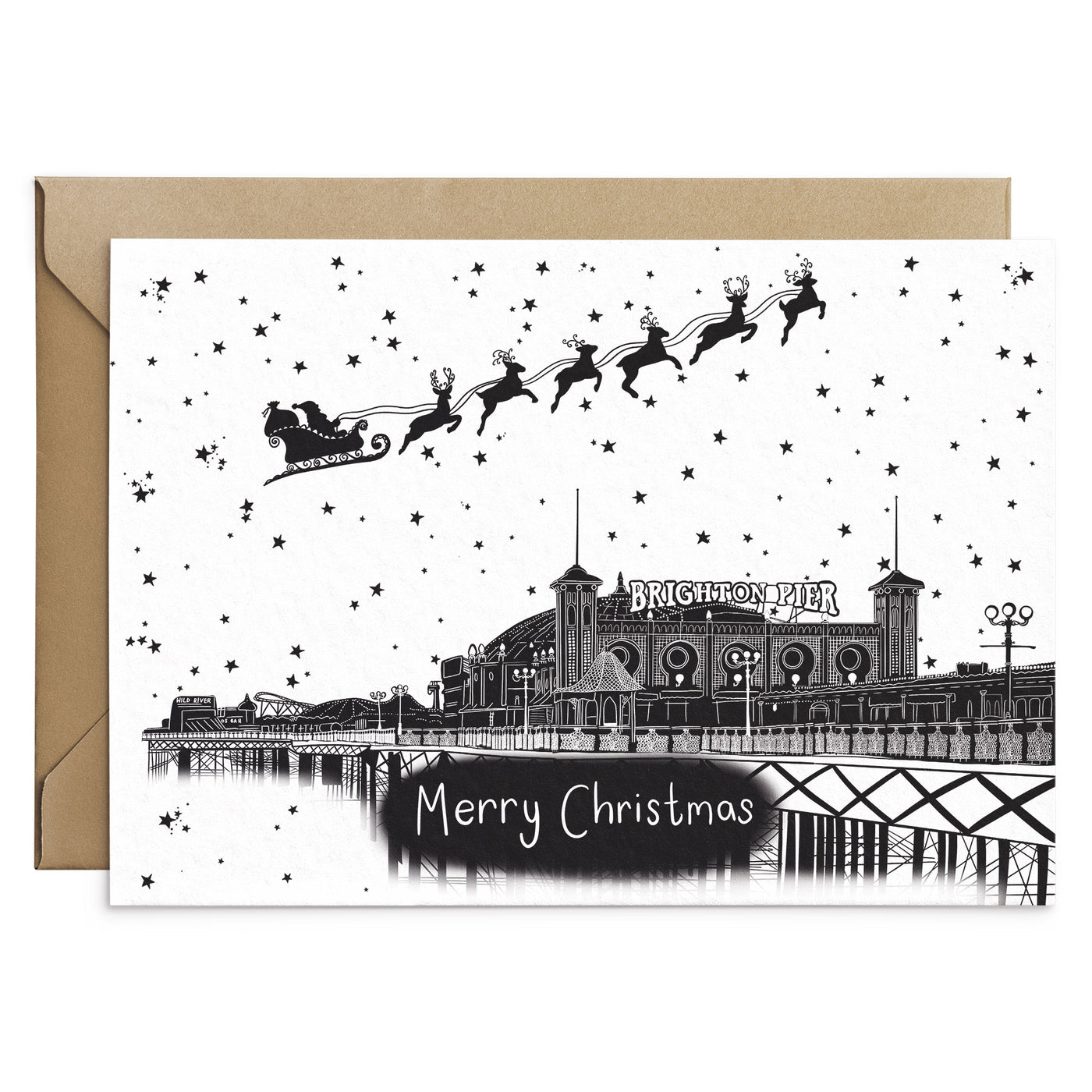 Brighton Pier Christmas Card - Poppins & Co.