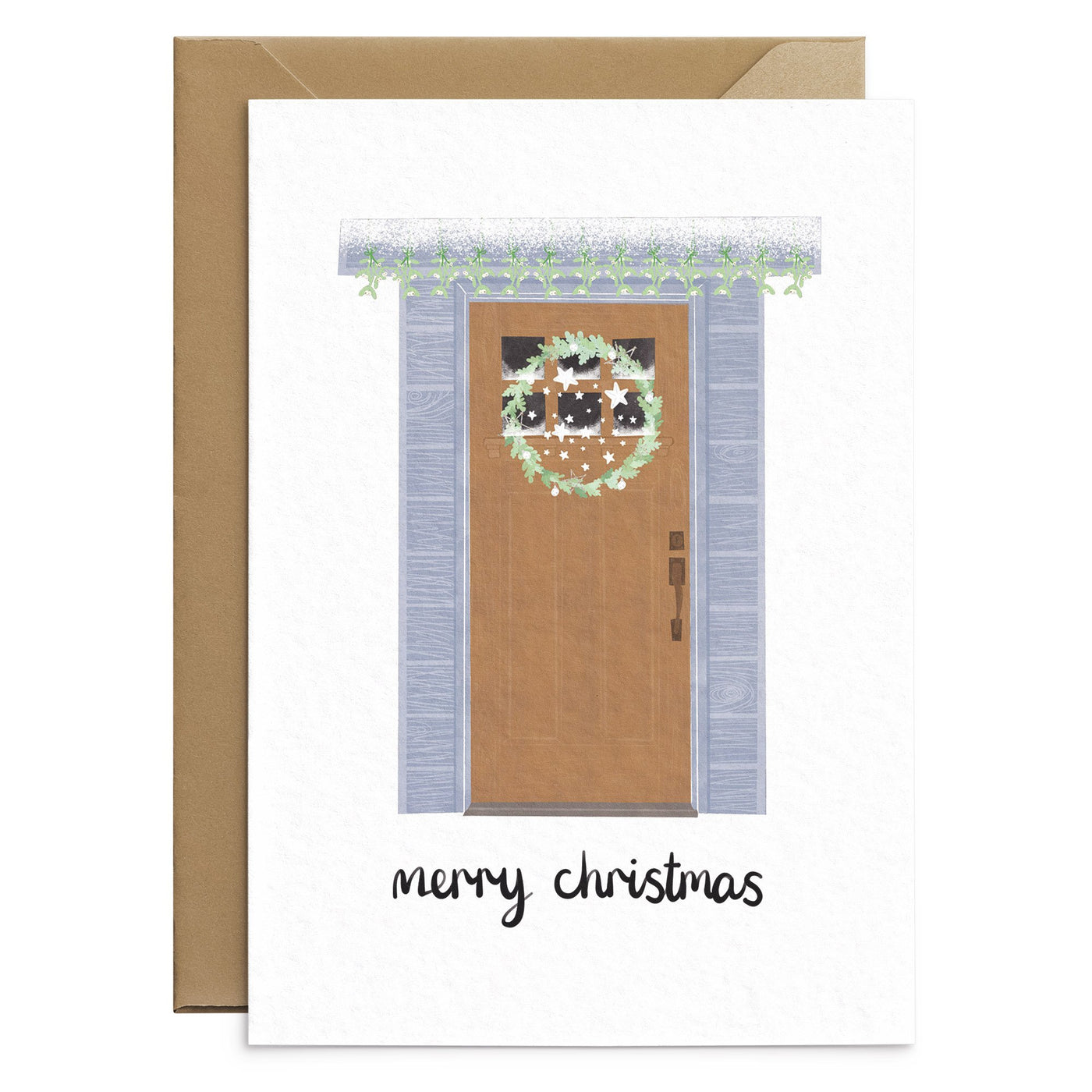 House Door Christmas Card - Poppins & Co.