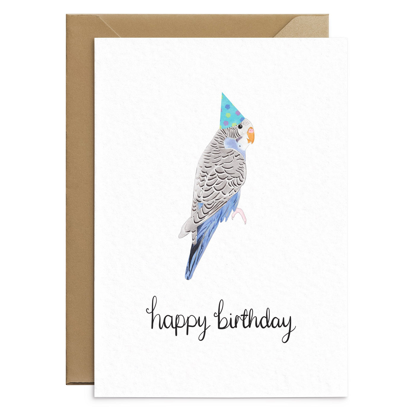 Budgie Birthday Card - Poppins & Co.