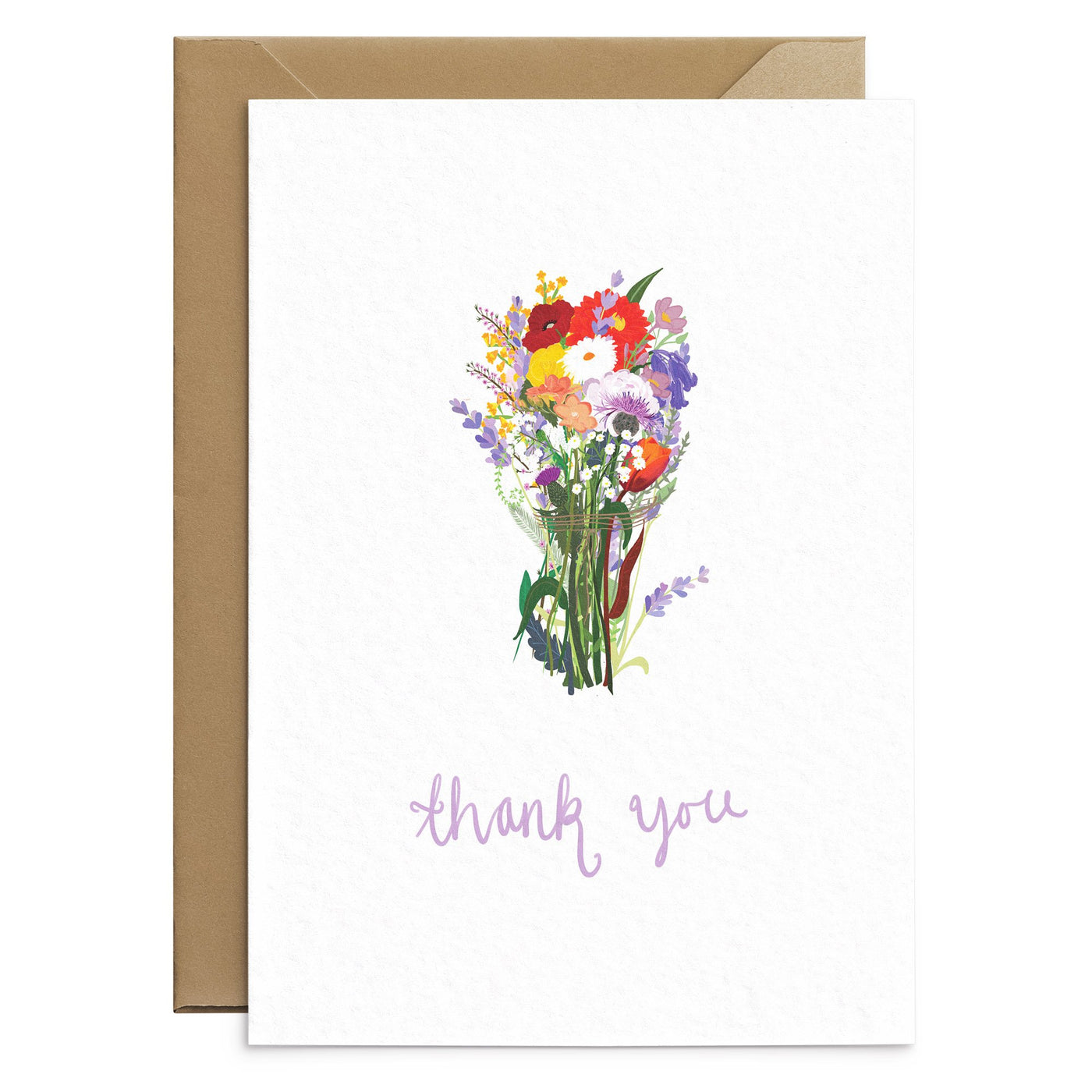 Flowers Thank You Card - Poppins & Co.