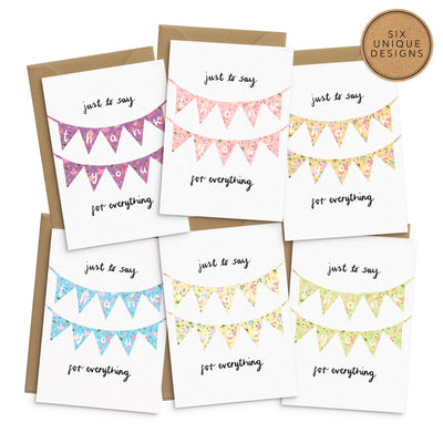 Bunting Thank You Cards Set - Poppins & Co.