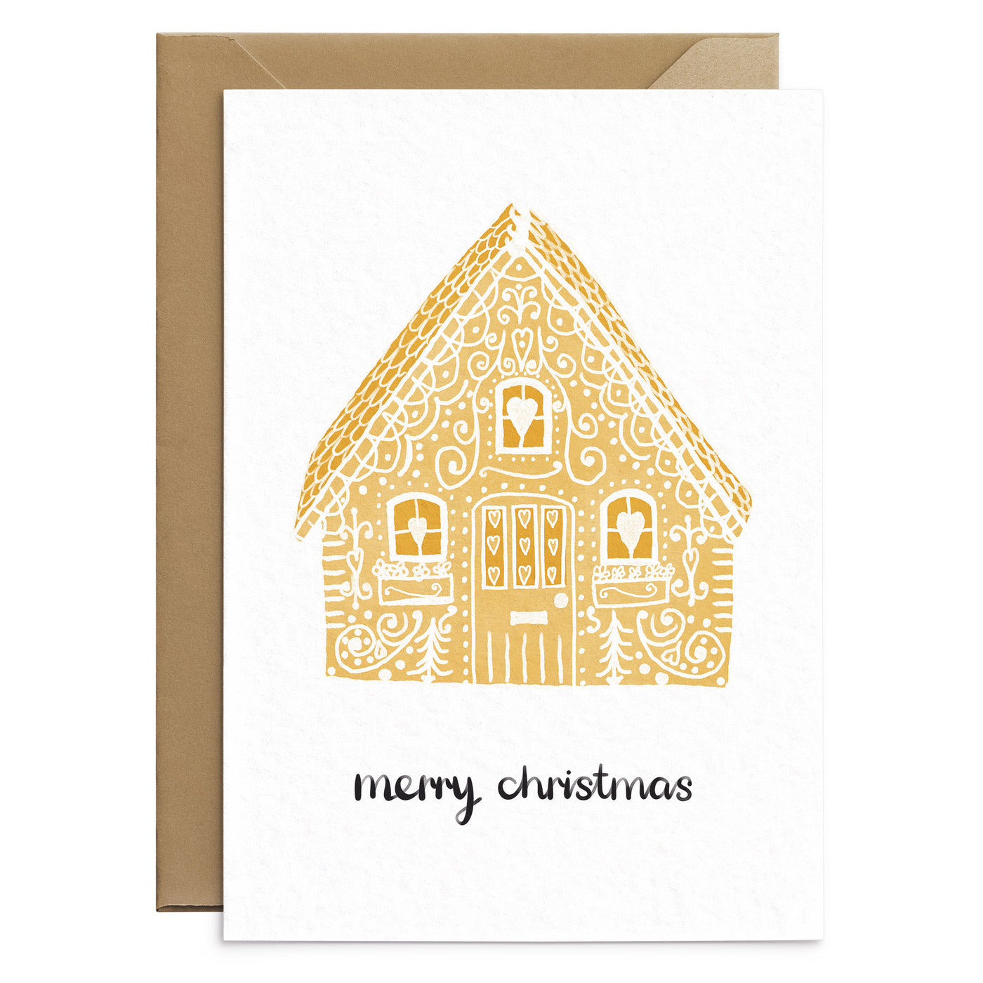 Gingerbread House Christmas Card - Swiss Cottage - Set of 6