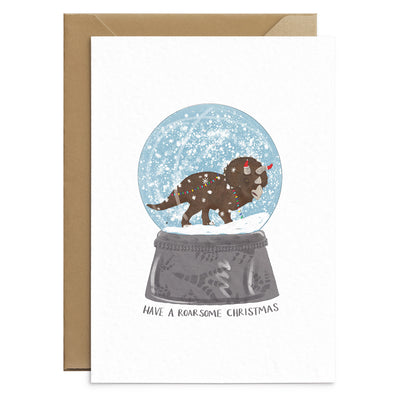 triceratops-christmas-card-set-snow-globe-poppins-and-co