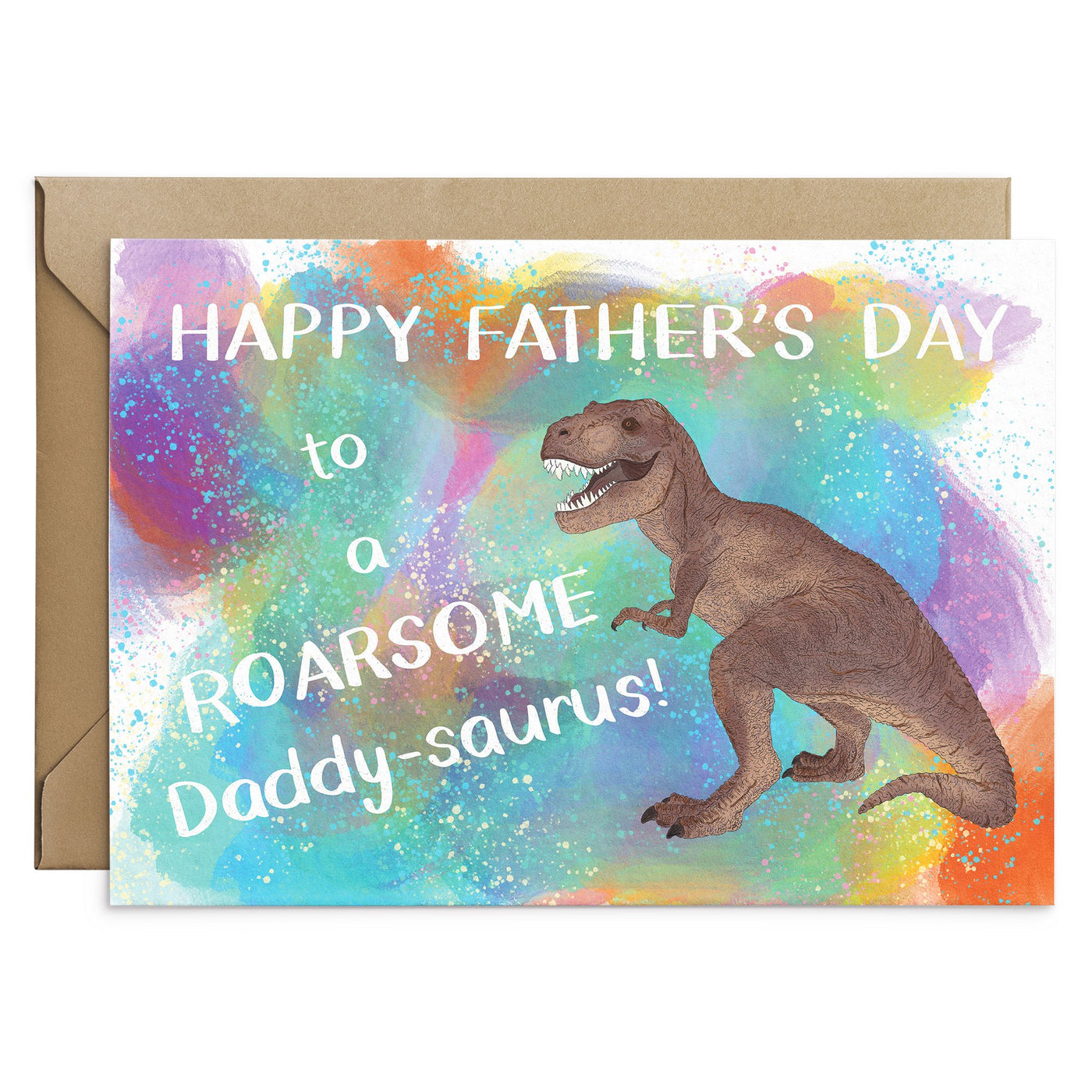 Daddy Saurus Roarsome Dad Card - Fathers Day Cards - Poppins & Co.