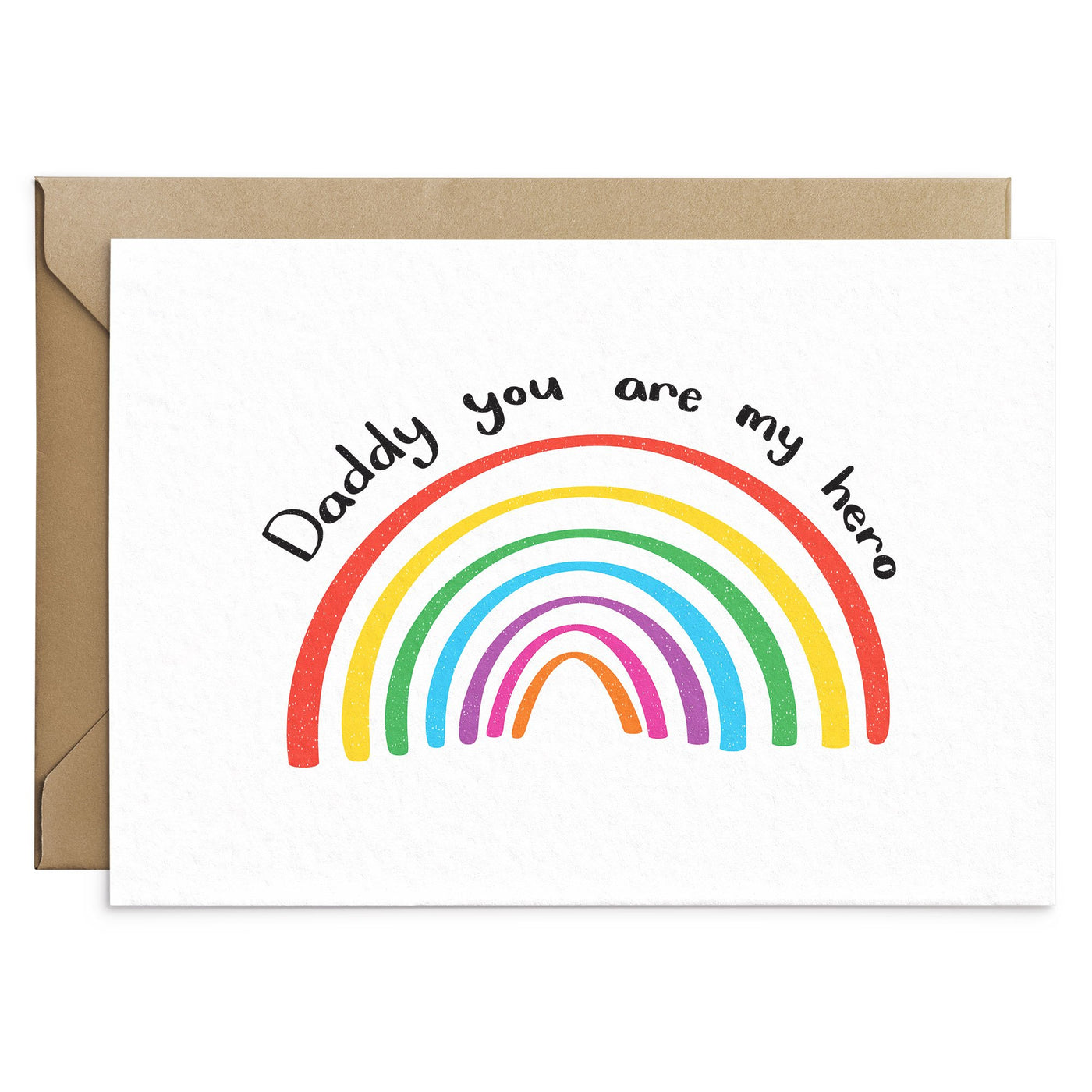 Daddy You Are My Hero Rainbow Card - Poppins & Co.