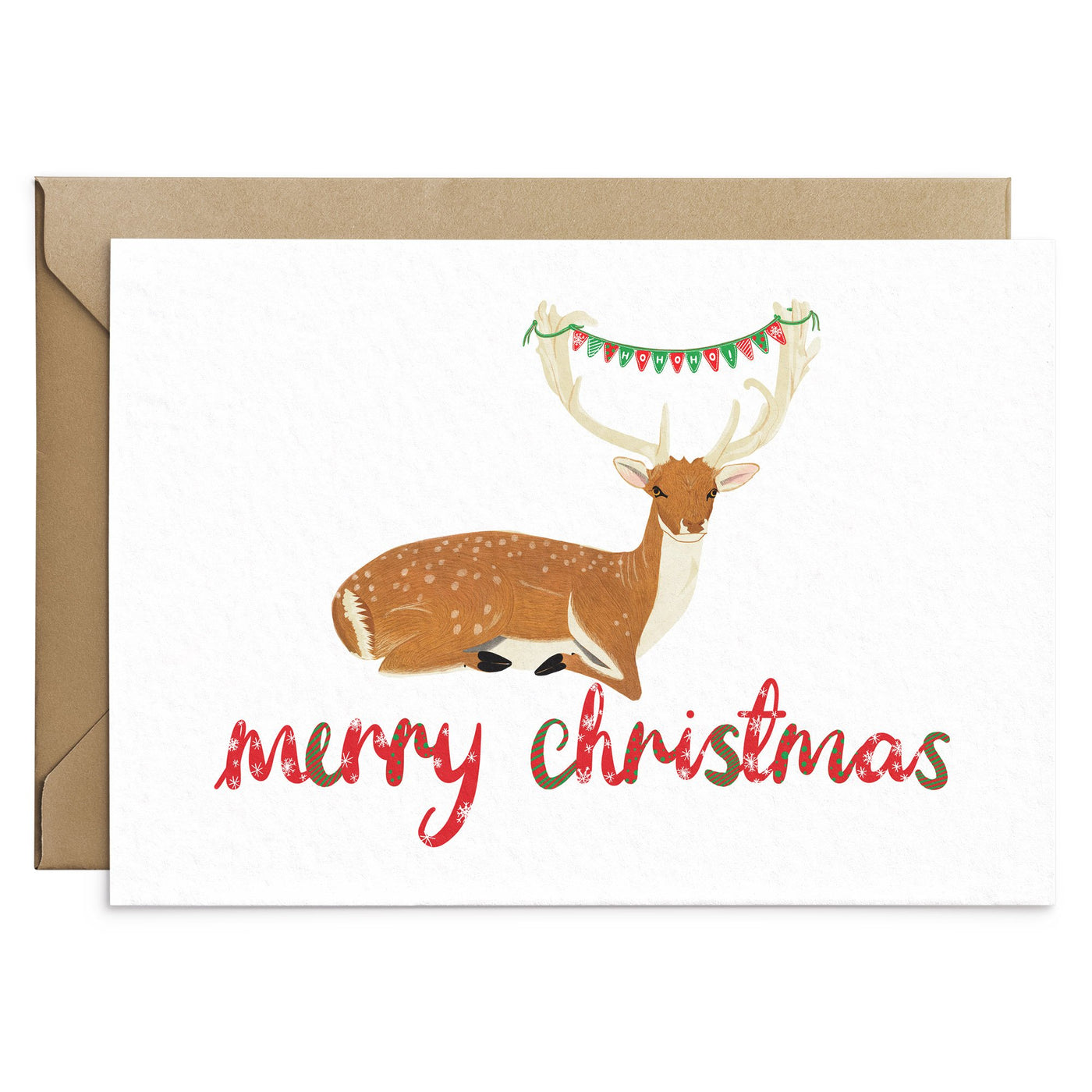 Cute Deer Christmas Card - Poppins & Co.