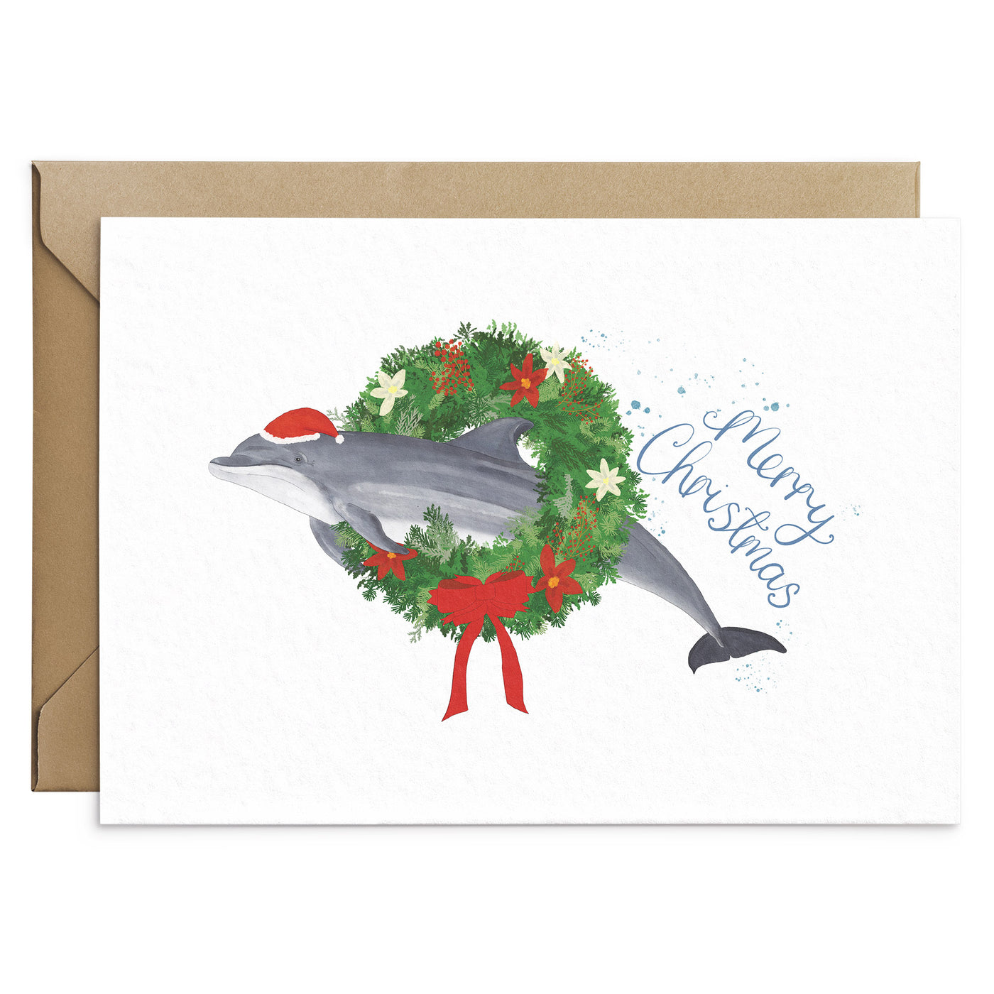 Dolphin Christmas Card - Poppins & Co.