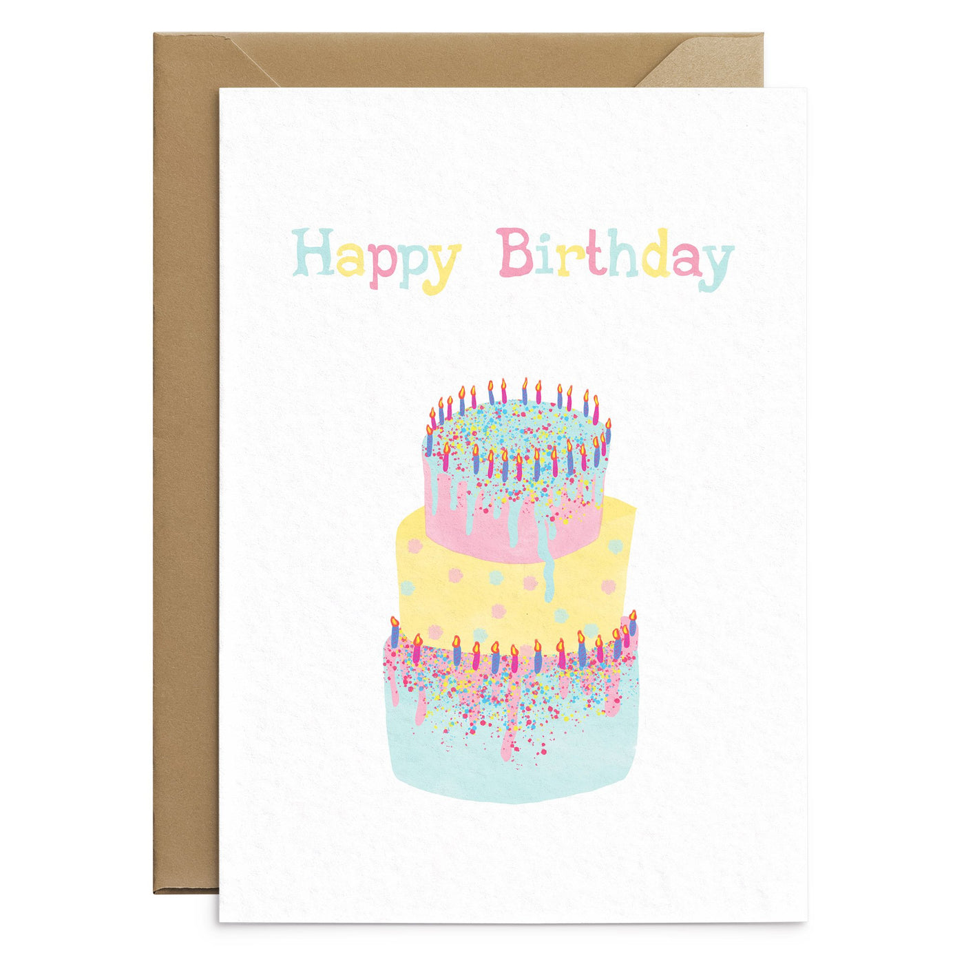 Drip Birthday Cake Card - Poppins & Co.